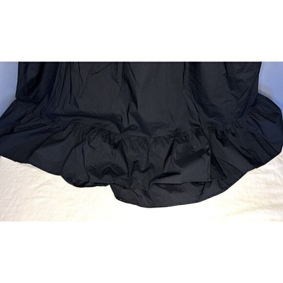 Who What Wear Gorgeous Milkmaid Style Ruffled 3X Coquette Open Back Dress Black - Picture 6 of 16